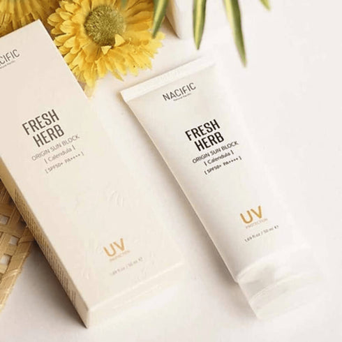 Nacific Fresh Herb Origin Sun Block SPF50+PA++++ - WowSkin Romania